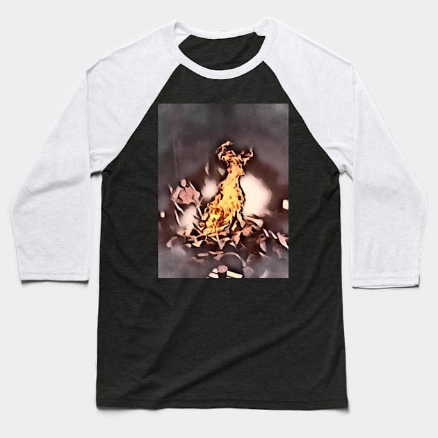 The Fire’s Breath Baseball T-Shirt by PsyCave